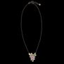 Blushing rose pendant necklace by Michael Michaud